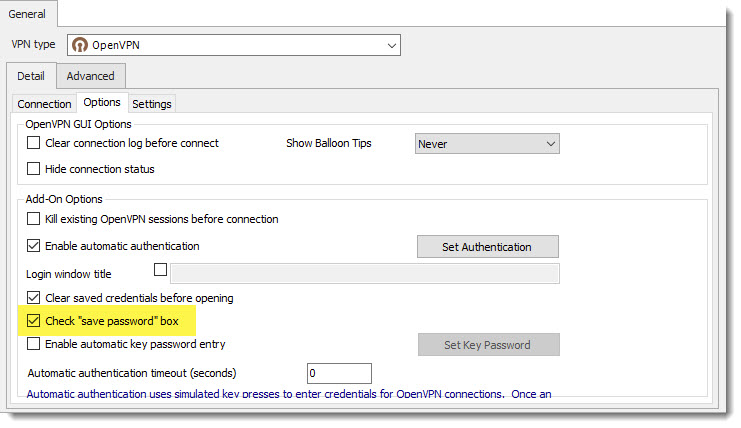 Openvpn disable