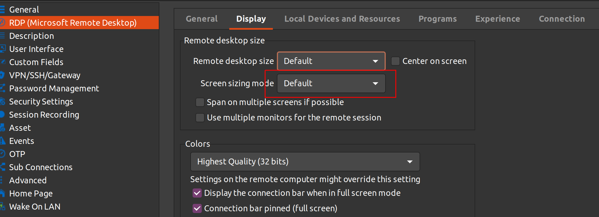 Remote Desktop Visual Bug Scrolling bug when using a RDP-session