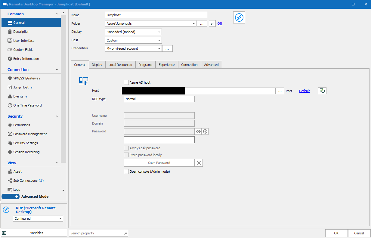 Sub Connection - Start script via RDM agent