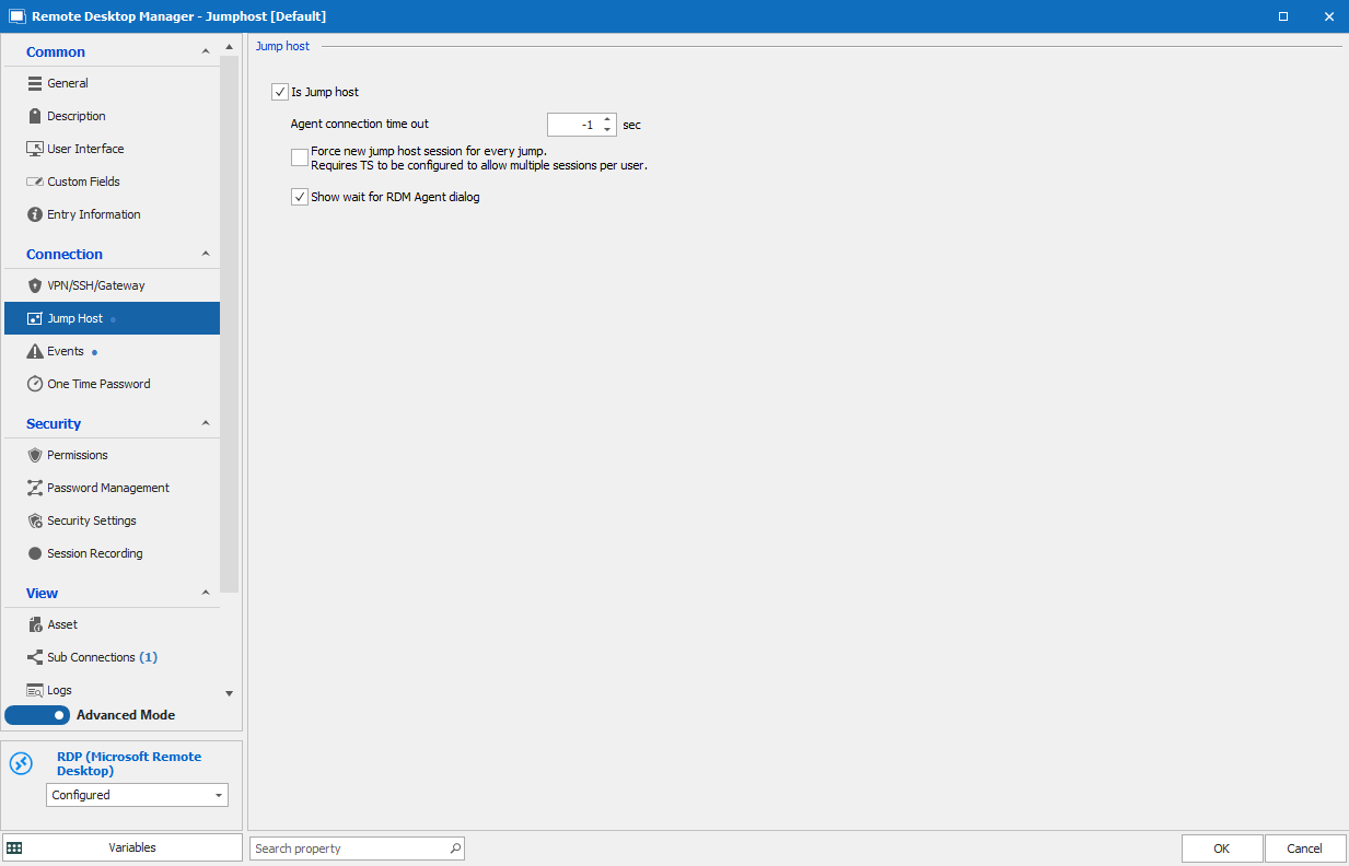 Sub Connection - Start script via RDM agent