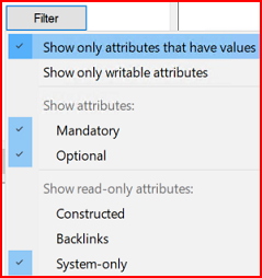 Active Directory Dashboard Filter by Fields With Information