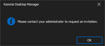 Contact your administrator to request an invitation