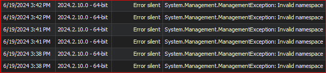 Load System Inventory fails with "Silent Errors".