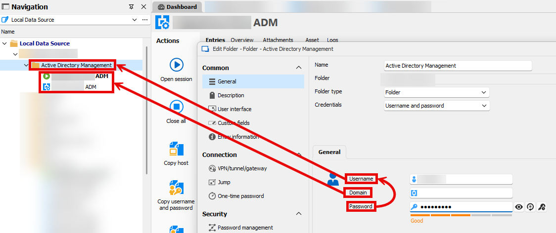 Active Directory Management Credentials Defect?