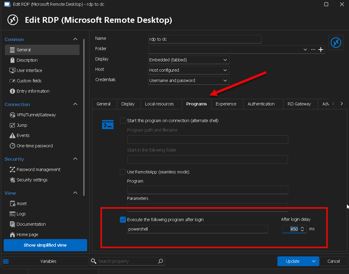 Remote Powershell through Devolutions Gateway