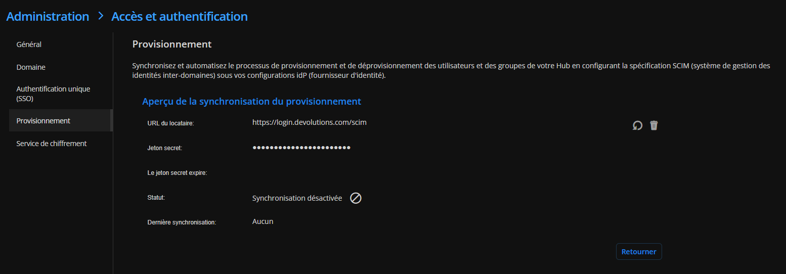 Unable to enable SCIM provisioning in Devolutions Cloud